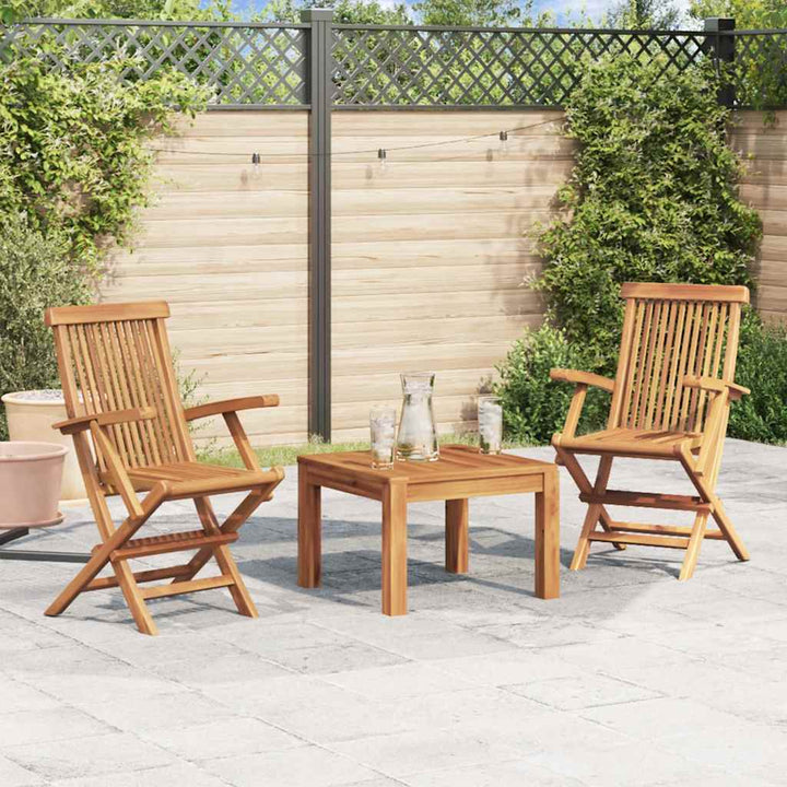 Klappbare Gartenstühle 4 Stk. Massivholz Teak