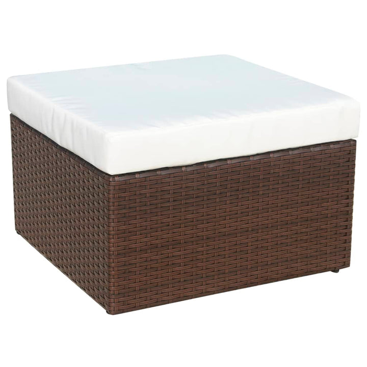 Gartensessel Mit Fußhocker Poly Rattan