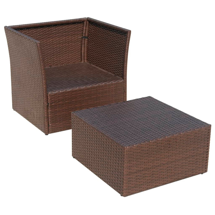 Gartensessel Mit Fußhocker Poly Rattan