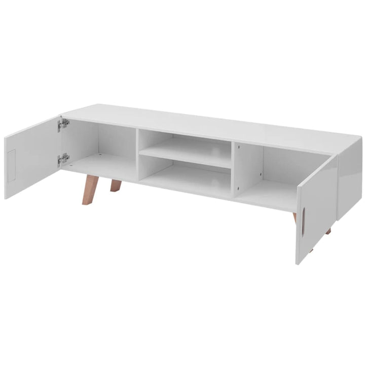 Tv-Schrank Mdf 150X35X48,5 Cm Hochglanz-Weiß