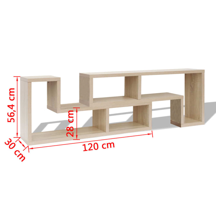 Fernsehschrank Doppelt L-Förmig Eiche