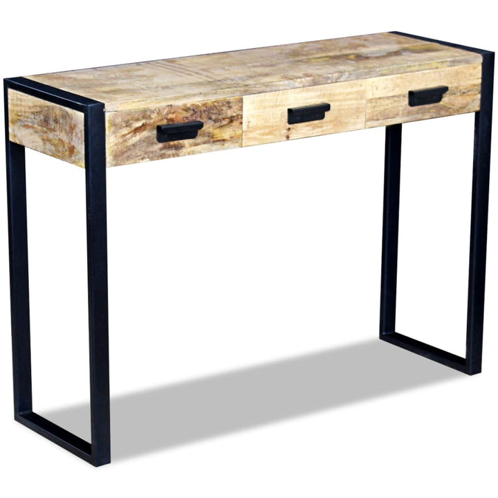 Konsolentisch Mit 3 Schubladen Mangoholz Massiv 110X35X78 Cm