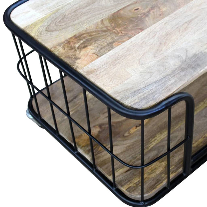 Couchtisch Mangoholz Massiv 100X50X35 Cm