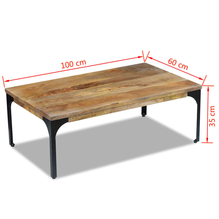 Couchtisch Mangoholz 100X60X35 Cm