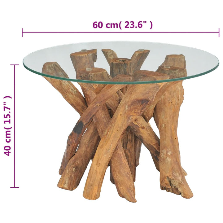 Couchtisch Massivholz Teak Treibholz 60 Cm