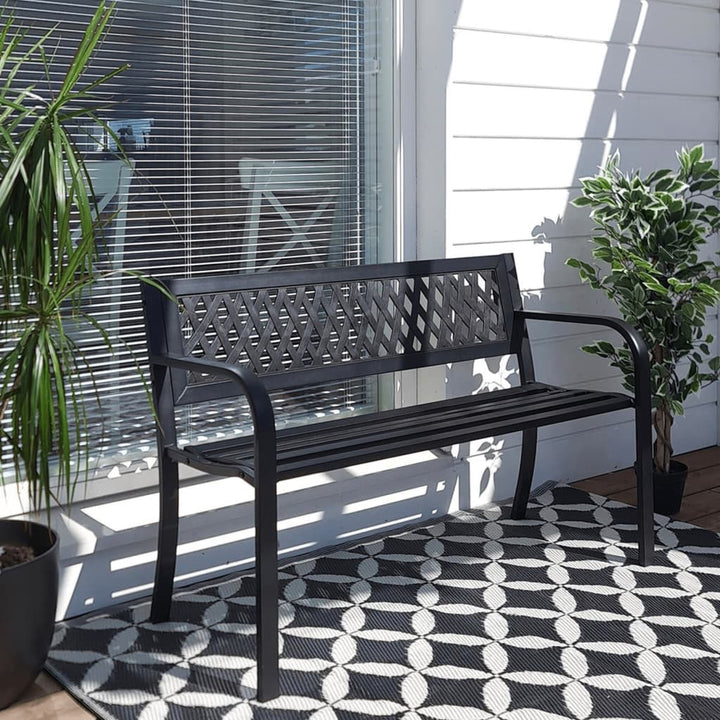 Progarden Gartenbank Stahl 119X50X75 Cm Schwarz