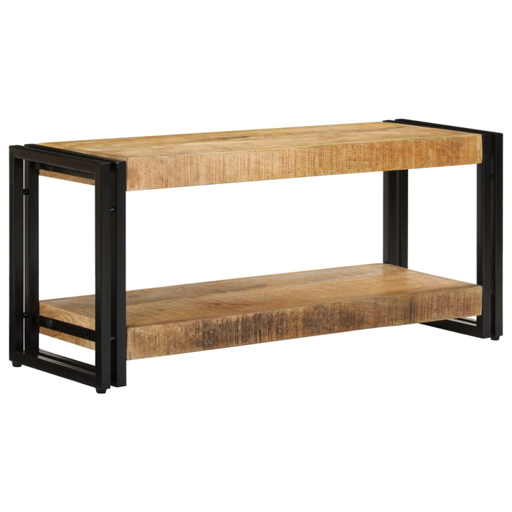 Tv-Schrank 90X30X40 Cm Massivholz Mango Schwarz