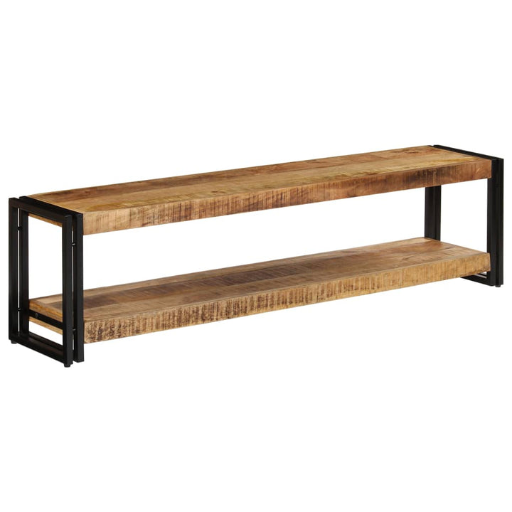 Tv-Schrank 90X30X40 Cm Massivholz Mango Schwarz