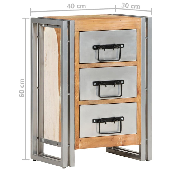 Schubladenschrank 40X30X60 Cm Altholz Massiv