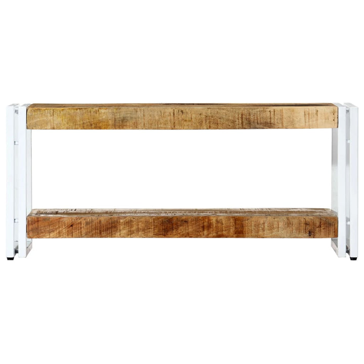 Tv-Regal 90X30X40 Cm Massivholz Mango Weiß