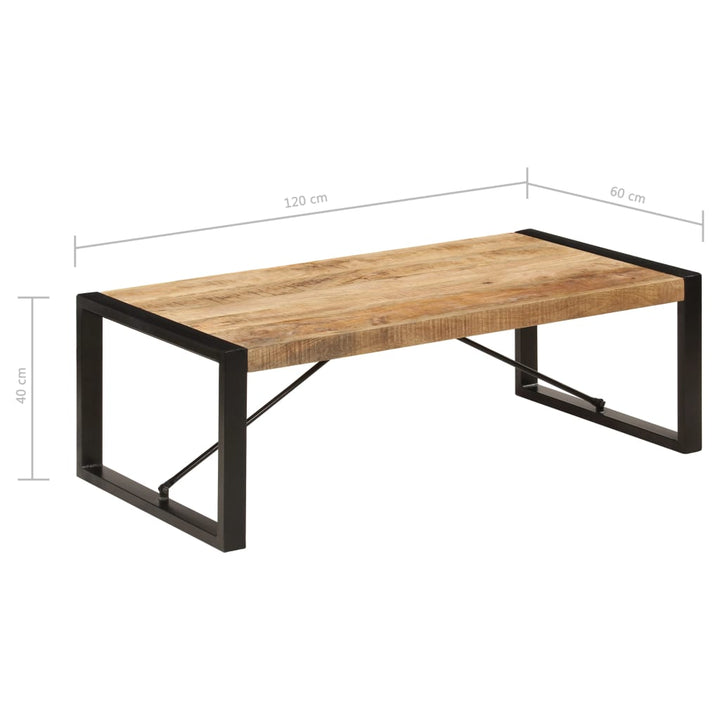 Couchtisch 120 X 60 X 40 Cm Mangoholz Massiv