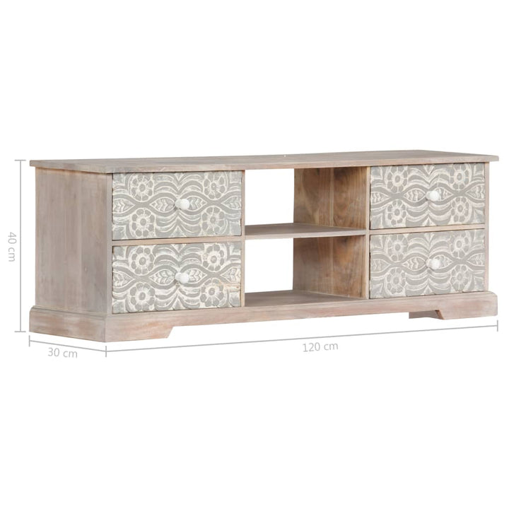 Tv-Schrank 120X30X40 Cm Massivholz Akazie