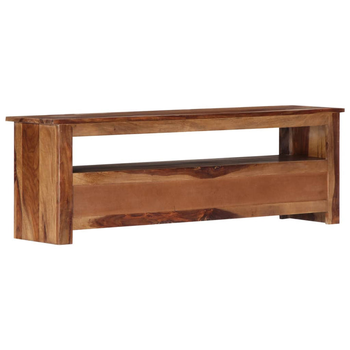 Tv-Schrank 118X30X40 Cm Massivholz Hellgrau