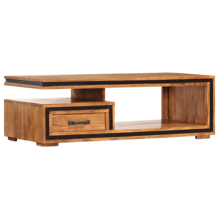 Couchtisch Massivholz Akazie 100X45X33 Cm