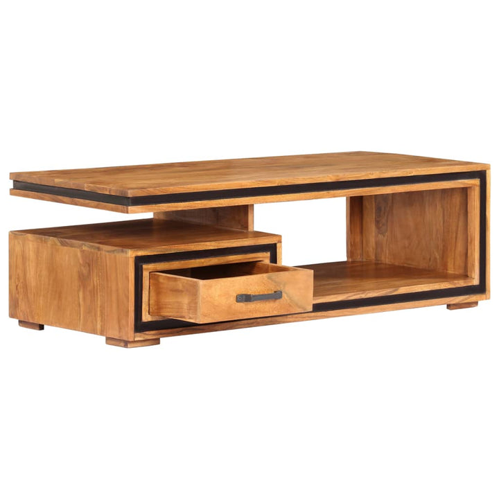 Couchtisch Massivholz Akazie 100X45X33 Cm