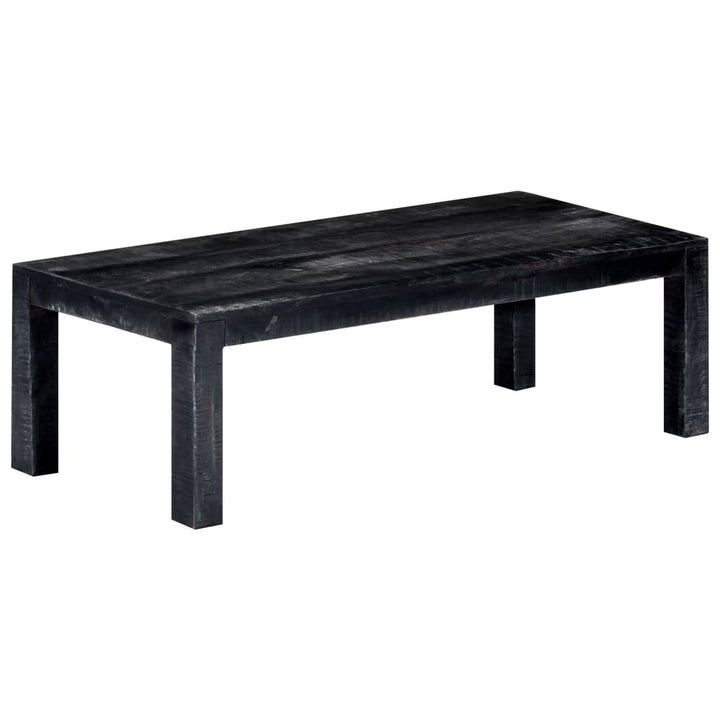 Couchtisch Schwarz 110X50X35 Cm Massives Mangoholz