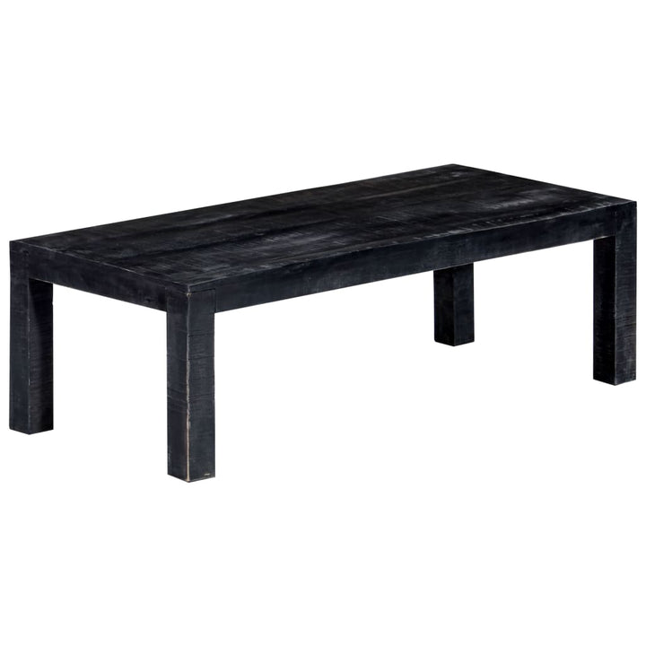 Couchtisch Schwarz 110X50X35 Cm Massives Mangoholz