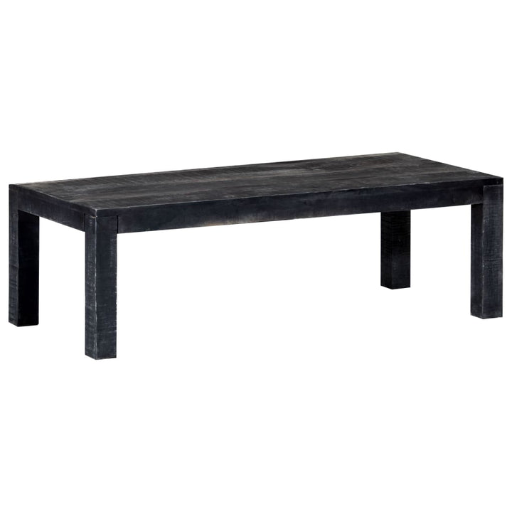 Couchtisch Schwarz 110X50X35 Cm Massives Mangoholz