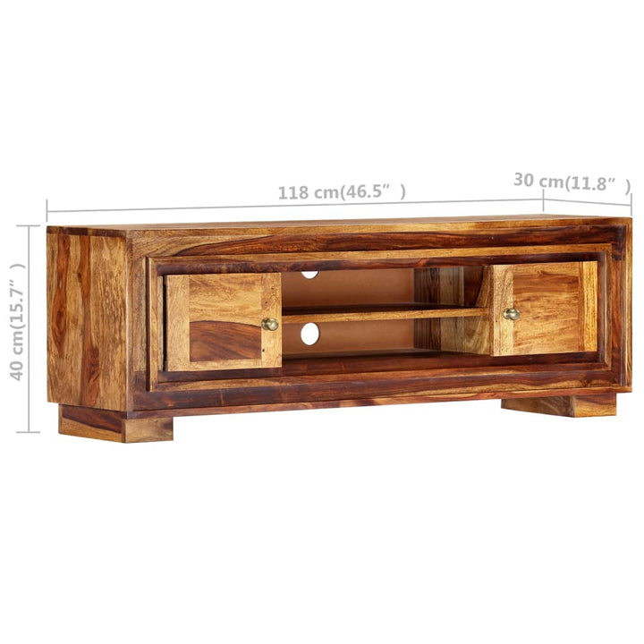 Tv-Schrank 118X30X40 Cm Massivholz