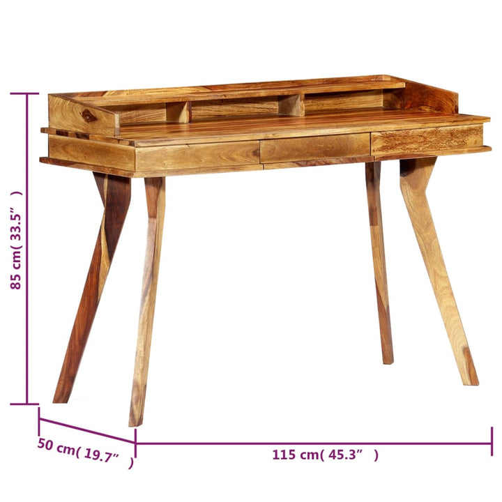 Schreibtisch 115 X 50 X 85 Cm Massivholz