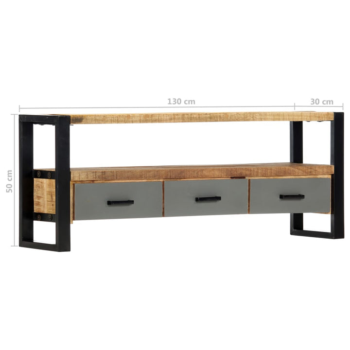 Tv-Schrank 130 X 30 X Massivholz Mango