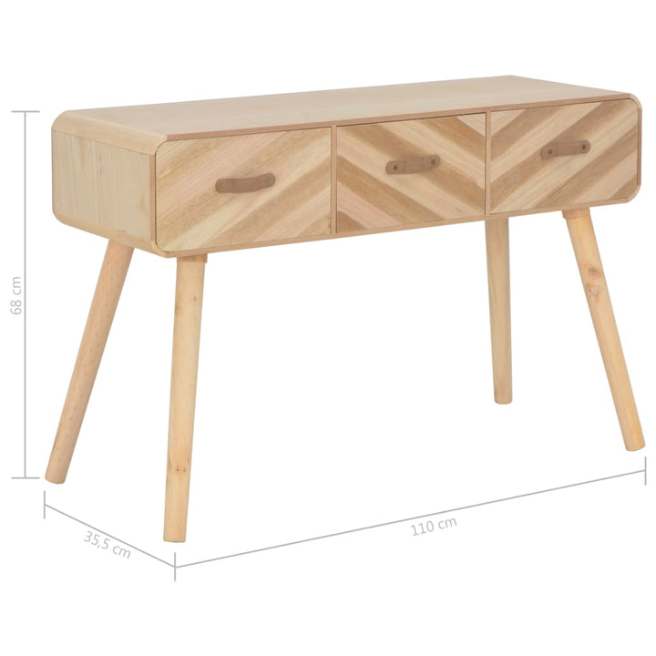 Konsolentisch 100X35X68 Cm Massivholz