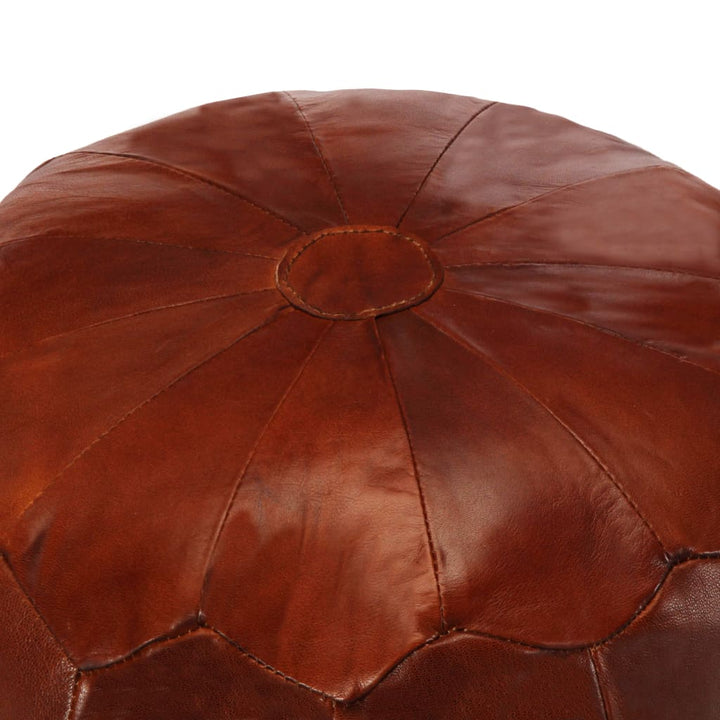 Pouf 40 X 35 Cm Echtes Ziegenleder