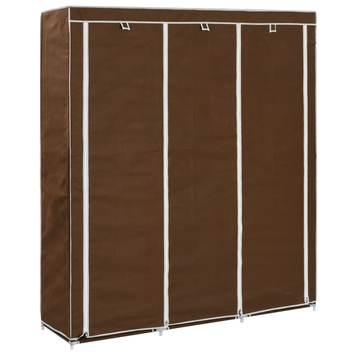 Kleiderschrank Mit Fächern Und Stangen 150X45X175Cm Stoff