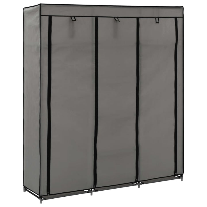 Kleiderschrank Mit Fächern Und Stangen 150X45X175Cm Stoff