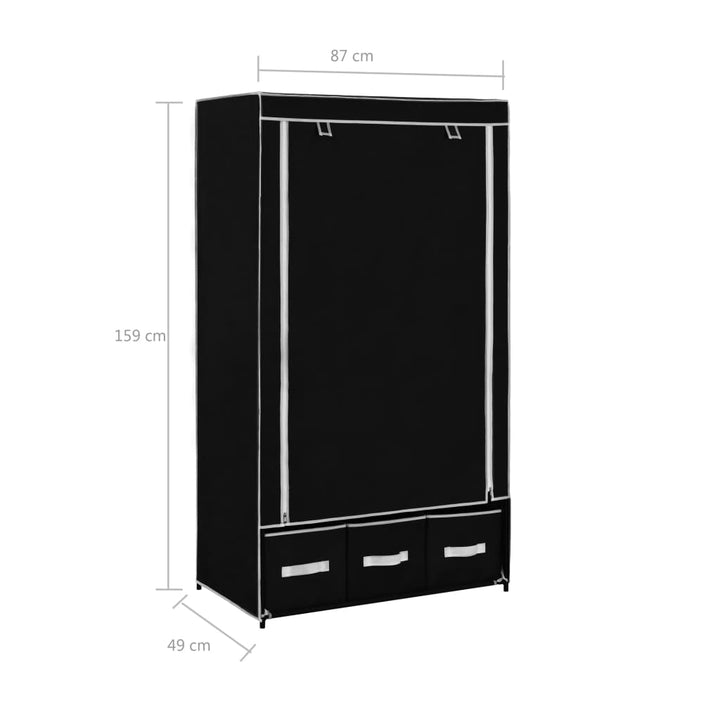 Kleiderschrank 87 X 49 X 159 Cm Stoff