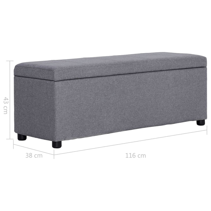 Bank Mit Staufach 116 Cm Polyester