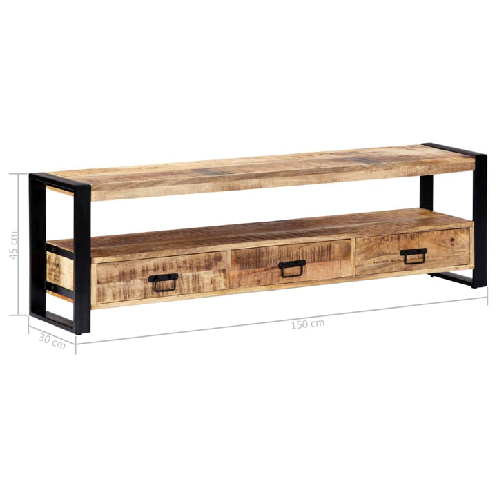 Tv-Schrank 150 X 30 X 45 Cm Massivholz Mango