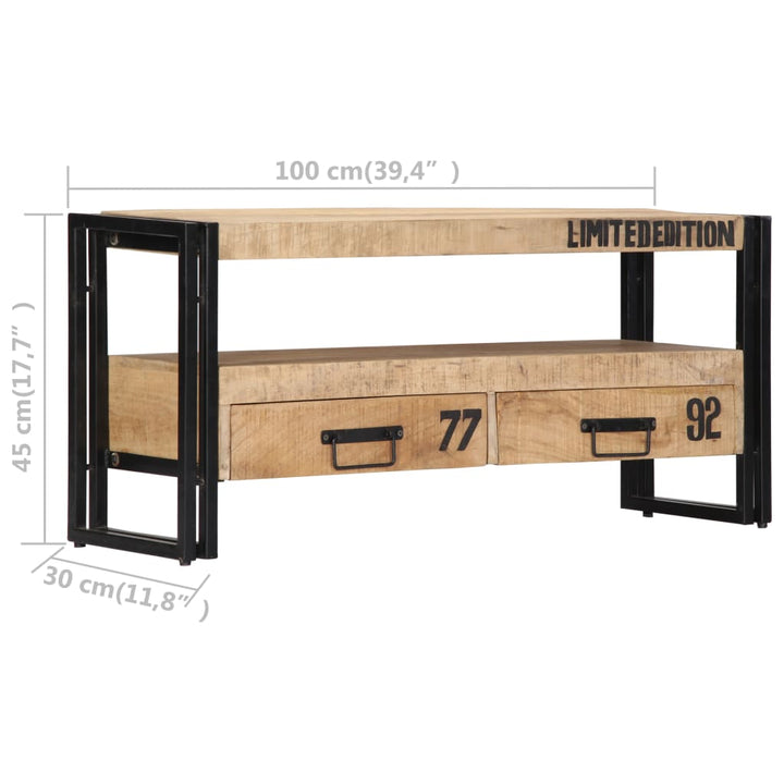 Tv-Schrank 100X30X45 Cm Mango Massivholz