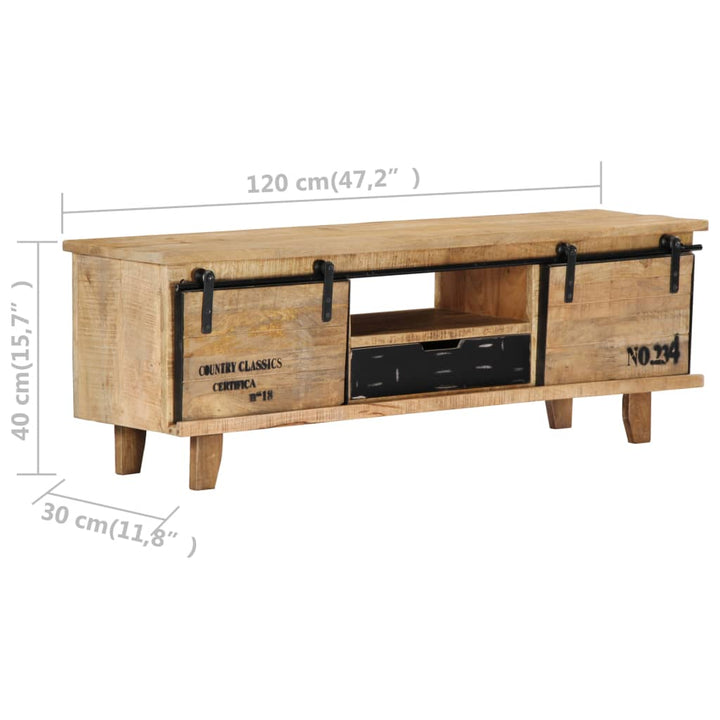 Tv-Schrank 120X30X40 Cm Massivholz Mango