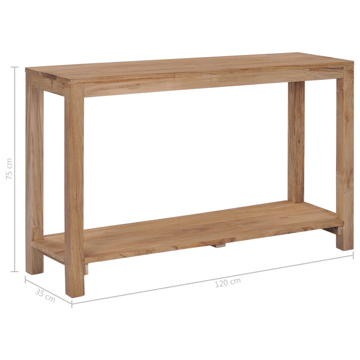 Konsolentisch 120X35X75 Cm Teak Massivholz