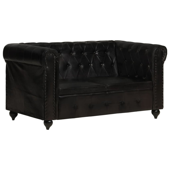 Chesterfield-Sofa 2-Sitzer Echtleder