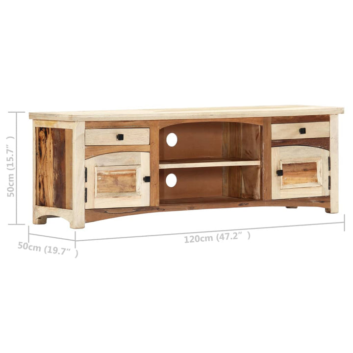 Tv-Schrank 120X30X40 Cm Altholz Massiv