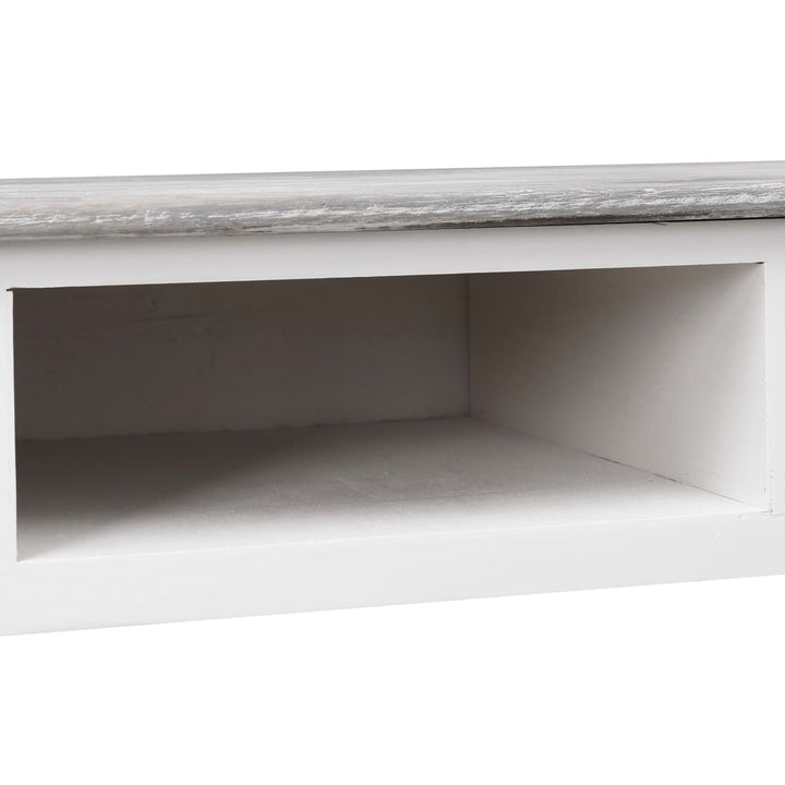 Schreibtisch Grau 110×45×76 Cm Holz