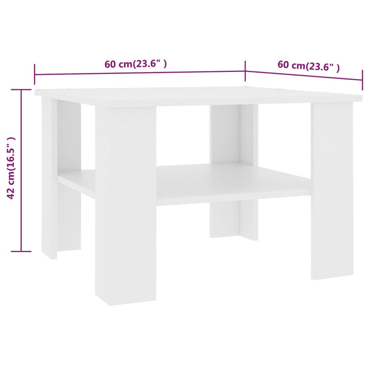 Couchtisch 60X60X42 Cm Holzwerkstoff