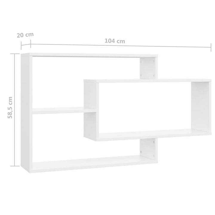 Wandregale 104X20X58,5 Cm Holzwerkstoff