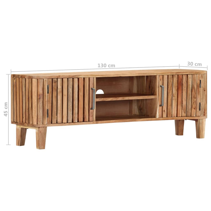 Tv-Schrank 130 X 30 X 45 Cm Akazie Massivholz