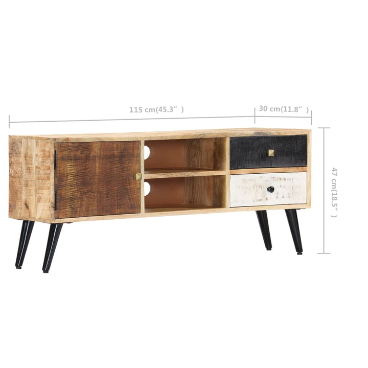 Tv-Schrank 115×30×47 Cm Mango-Massivholz