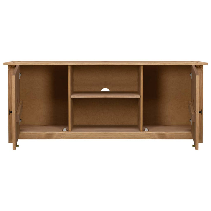 Tv-Schrank 120 X 40 X 50 Cm Massivholz Panama-Kiefer