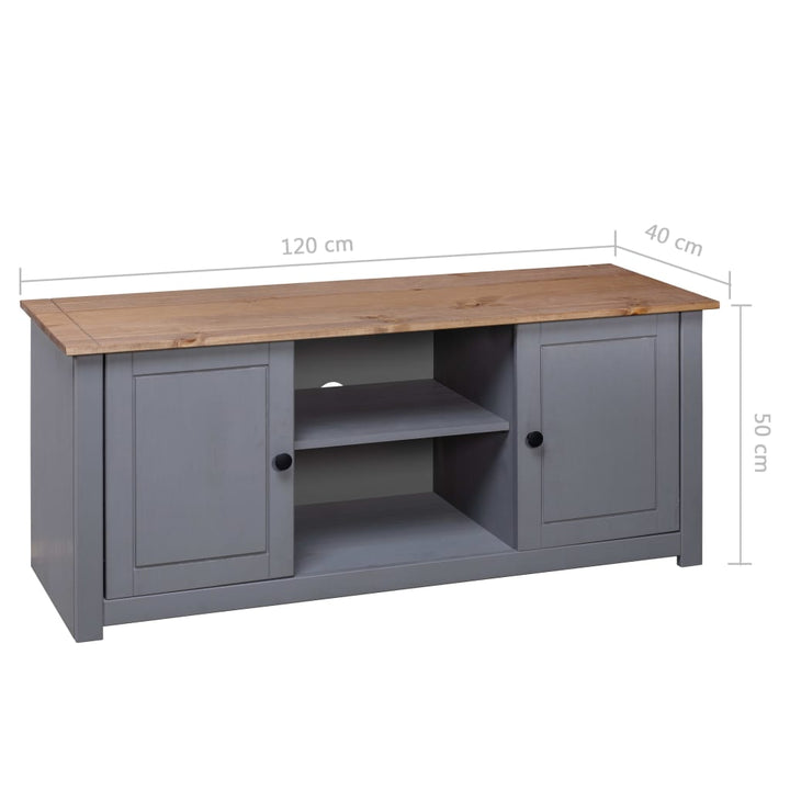 Tv-Schrank 120X40X50 Cm Massivholz Panama-Kiefer