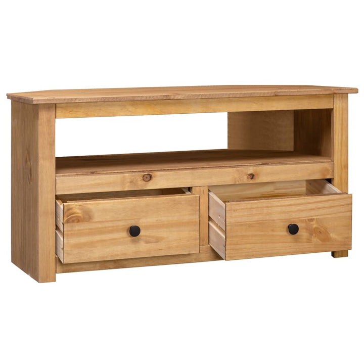 Tv-Eckschrank 93 X 49 X 49 Cm Massivholz Panama-Kiefer