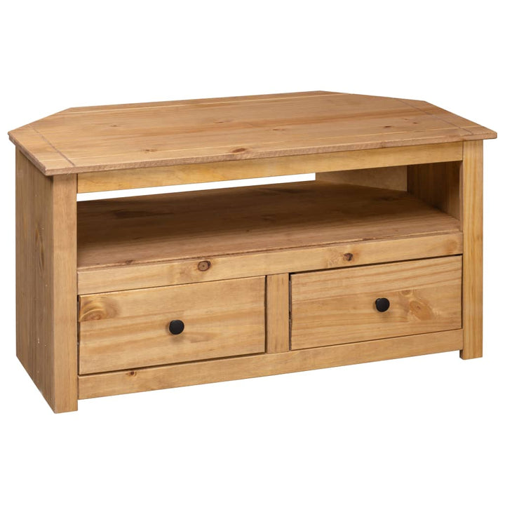 Tv-Eckschrank 93 X 49 X 49 Cm Massivholz Panama-Kiefer