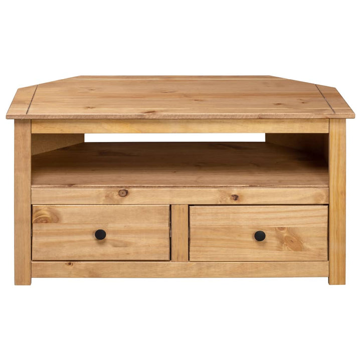 Tv-Eckschrank 93 X 49 X 49 Cm Massivholz Panama-Kiefer