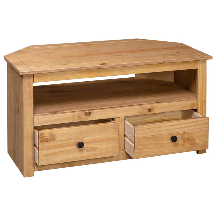 Tv-Eckschrank 93 X 49 X 49 Cm Massivholz Panama-Kiefer