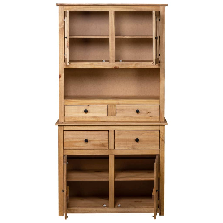 Highboard 93X40,5X180 Cm Kiefernholz Panama