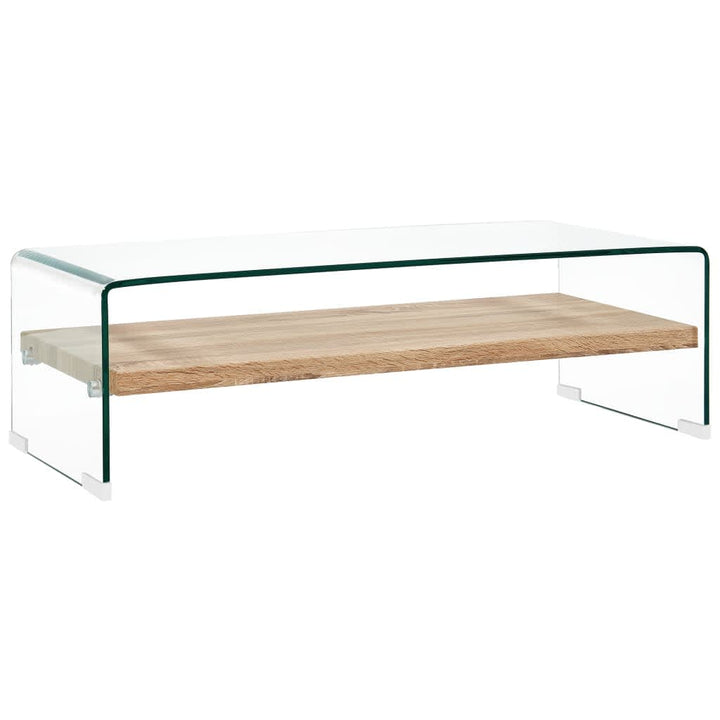 Couchtisch Transparent 50×50×45 Cm Hartglas